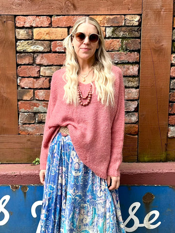 Pink knit jumper