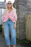 Barrel leg cropped jeans