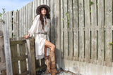 Celestial embroidered shirt tunic