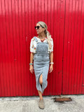 Grey dress overalls