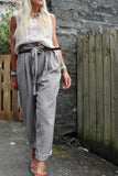 Linen trousers (Grey)