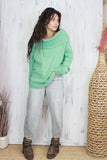 Bardot jumper (Mint)