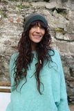 Multiway stripe beanie (Deep green)