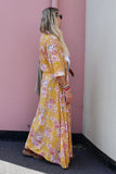 Floral mustard shirt dress