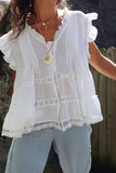 Ruffle cotton blouse