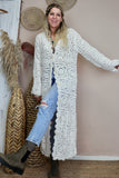 Long crochet kimono cardigan