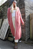 Long soft knit cardigan (Rose)