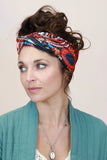 Floral headscarf (Red and black)