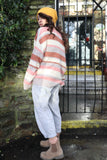 Peach stripe knit jumper