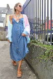 Stripe button down dress