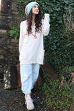Oversized beige jumper