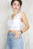 Longline Lace bralette (White)