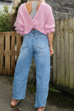 Barrel leg cropped jeans