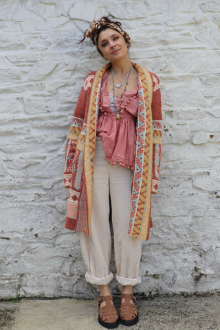 Sunset toned knit cardigan