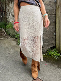 Floral lace skirt