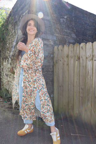 Ditsy floral kimono