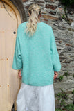 Soft knit sea green cardigan