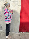 Chunky scalloped stripe jumper