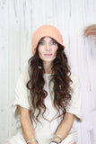 Slouchy knit beanie (Peach)