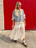 Embroidered stripe jumper