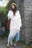 Fringe cable knit cardigan
