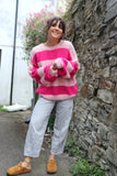 Fuchsia stripe knit jumper
