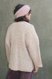 Slouchy speckle knit cardigan