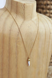 White horn necklace (Gold)