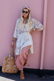 Floral lace tunic (Ecru)
