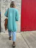 Cable knit cardigan (Aqua)