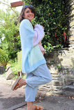 Colour block cardigan with buttons