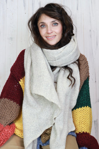 Soft knit scarf (Beige)