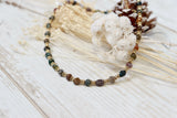 Agate stone beaded necklace