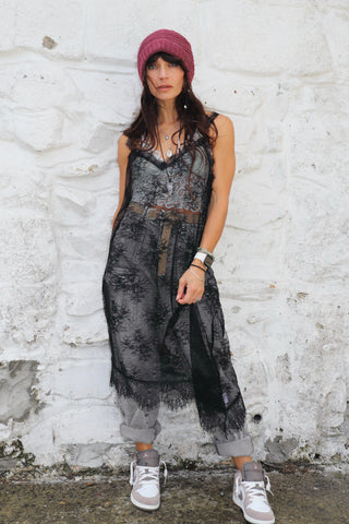 Asymmetrical lace dress