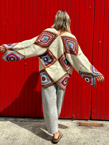 Crochet patchwork knit