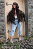 Olive fringe jacket
