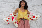 Yellow crochet embellished cami