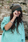 Multiway stripe beanie (Deep green)