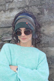 Multiway stripe beanie (Deep green)