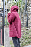 Burgandy hooded jacket