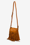 Fringe suede handbag (Camel)