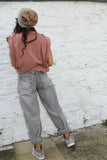 Barrel leg cargo jeans