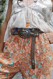 Western turquoise stone belt (Tan)