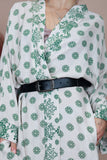 Floral buckle belt (Black)