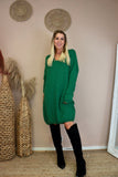 Knit jumper dress (Deep green)