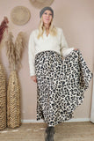 Silky leopard print swing skirt