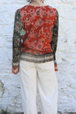 Burnt orange floral top