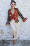 Burnt orange floral top