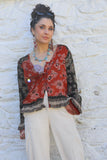 Burnt orange floral top