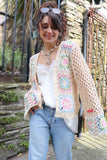 Crochet patchwork cardigan